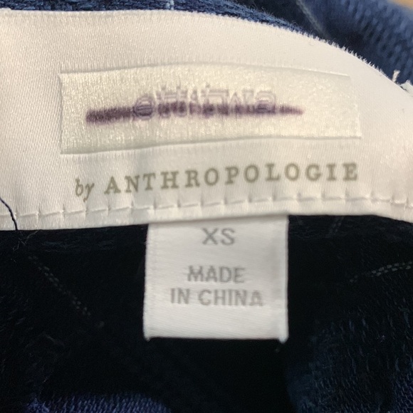 Ettiwa Anthropologie Denim Stripe Wide Leg Zip Back Jumpsuit XS - Picture 3 of 8